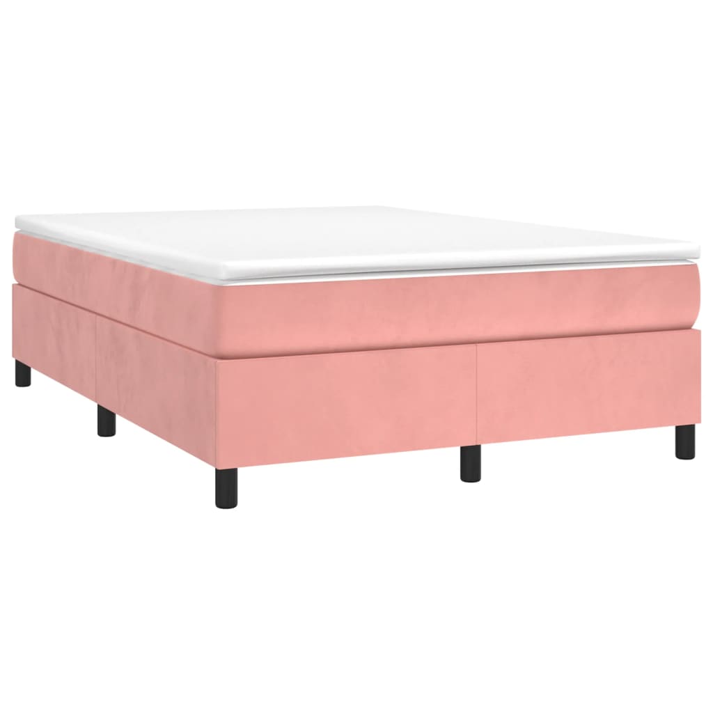 Boxspringbettgestell Rosa 140x200 cm Samt