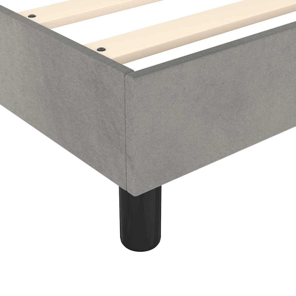 Boxspringbettgestell Hellgrau 160x200 cm Samt