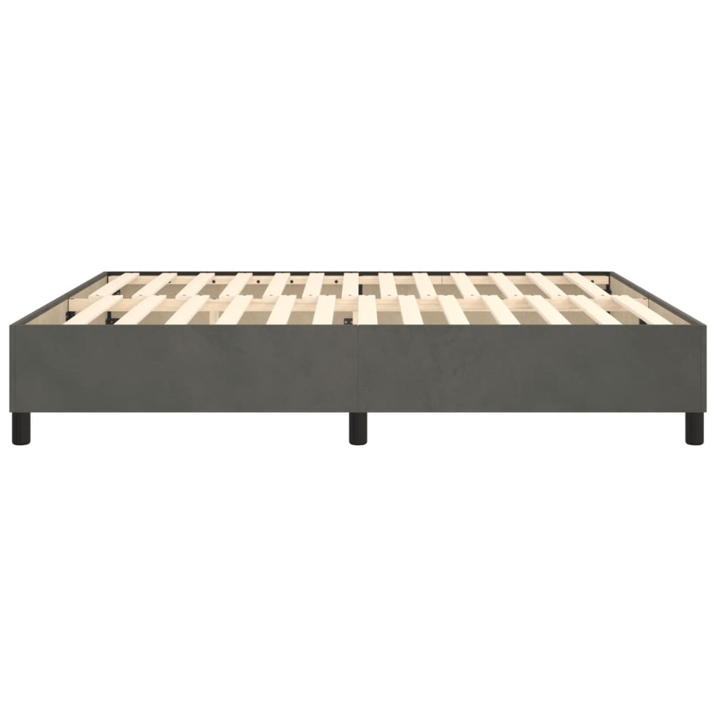 Boxspringbettgestell Dunkelgrau 160x200 cm Samt