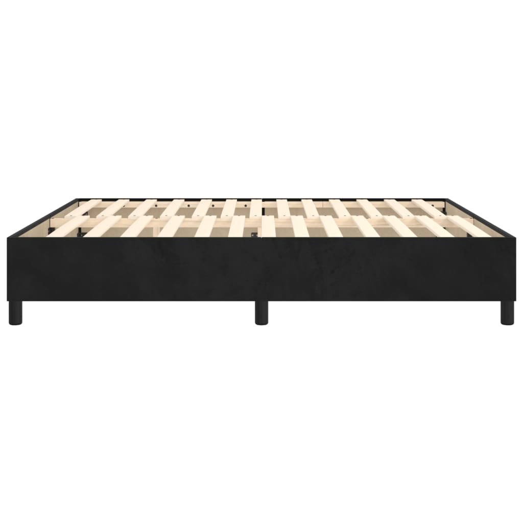 Boxspringbettgestell Schwarz 160x200 cm Samt