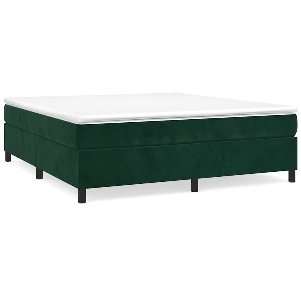 Boxspringbettgestell Dunkelgrün 160x200 cm Samt