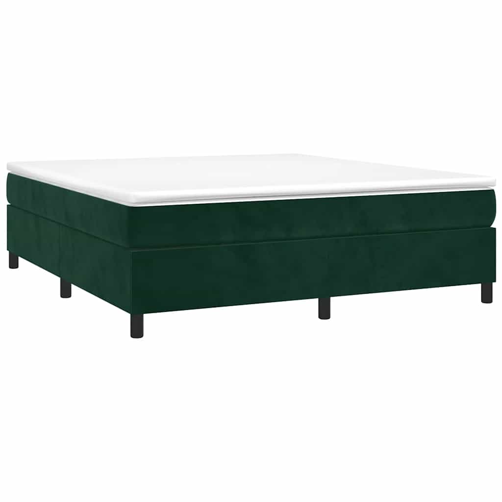 Boxspringbettgestell Dunkelgrün 160x200 cm Samt