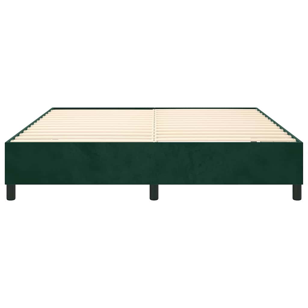 Boxspringbettgestell Dunkelgrün 160x200 cm Samt