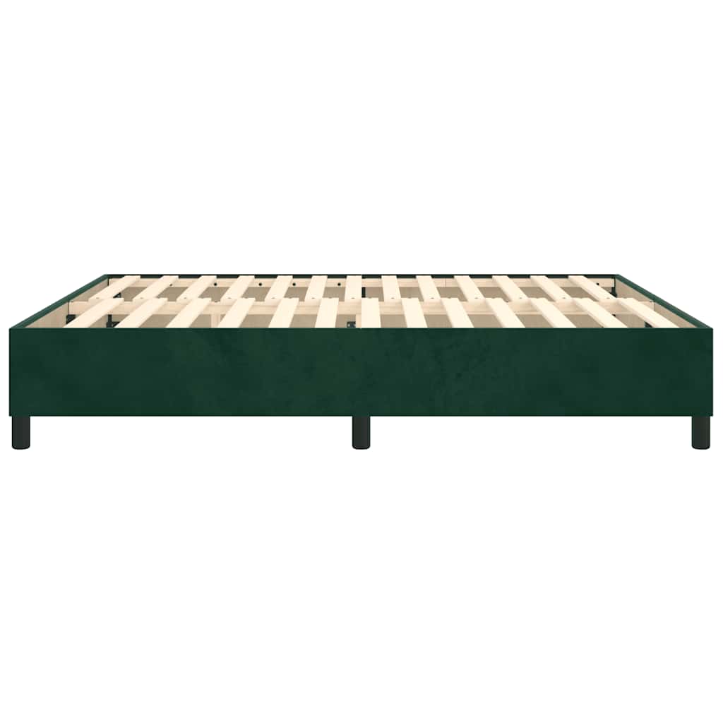 Boxspringbettgestell Dunkelgrün 160x200 cm Samt