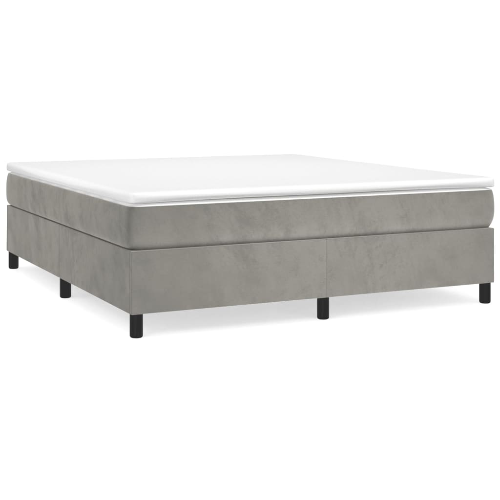 Boxspringbettgestell Hellgrau 180x200 cm Samt