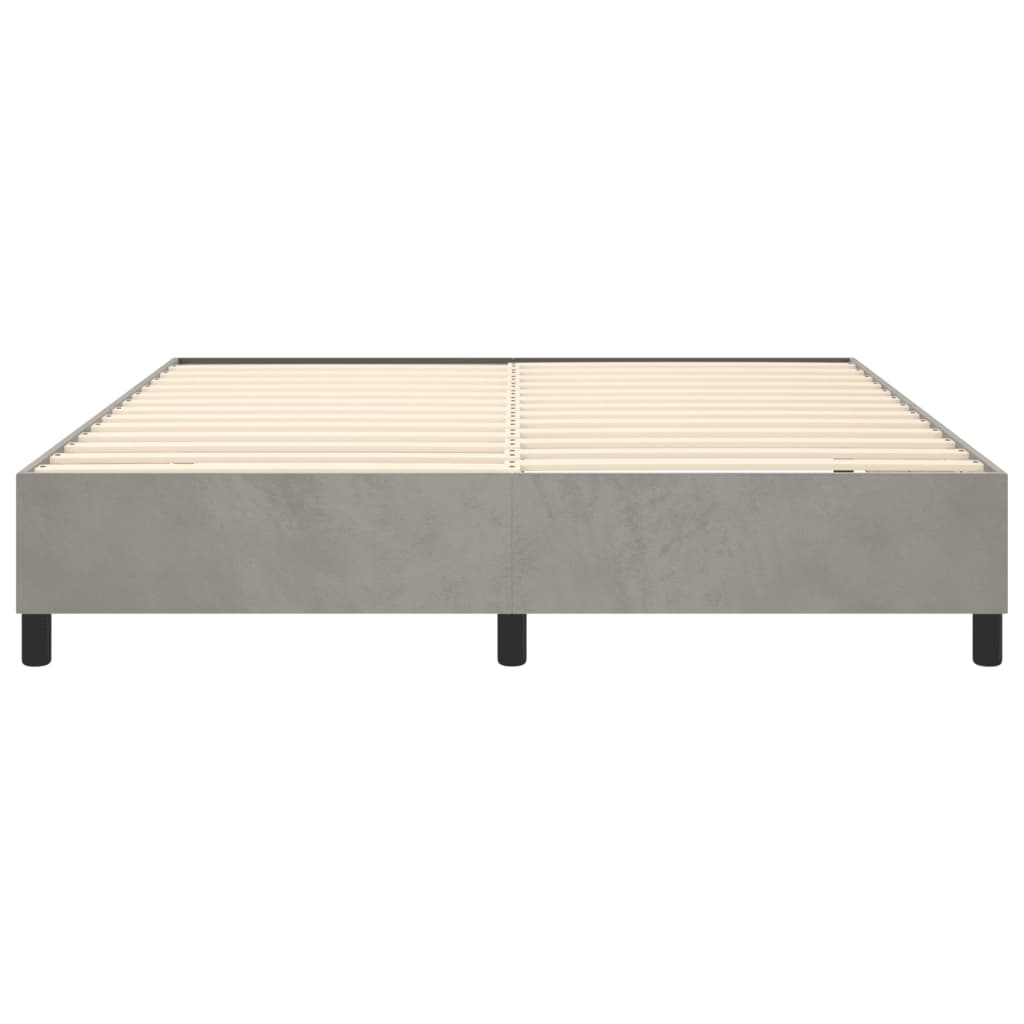 Boxspringbettgestell Hellgrau 180x200 cm Samt