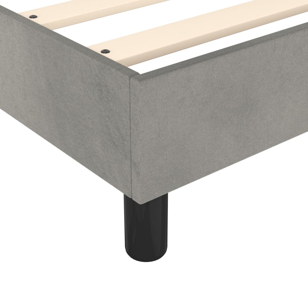 Boxspringbettgestell Hellgrau 180x200 cm Samt