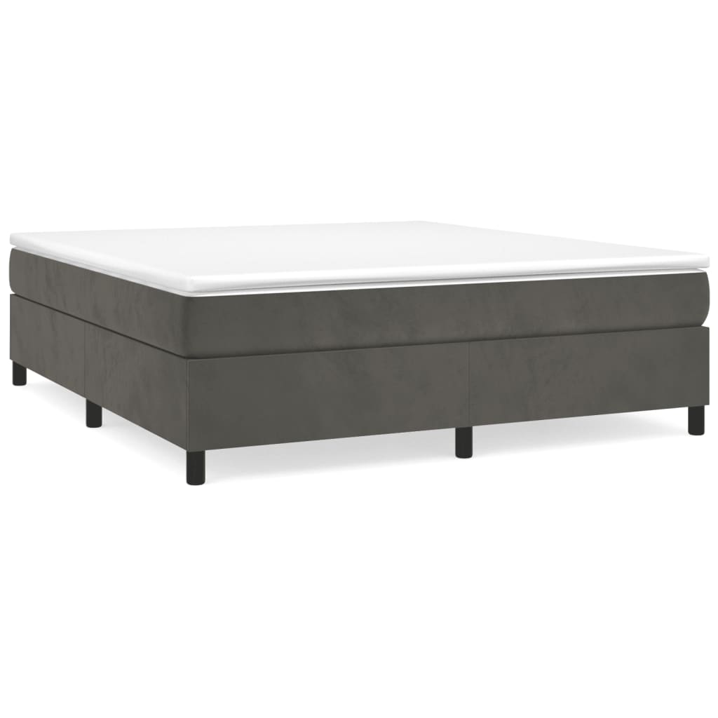 Boxspringbettgestell Dunkelgrau 180x200 cm Samt