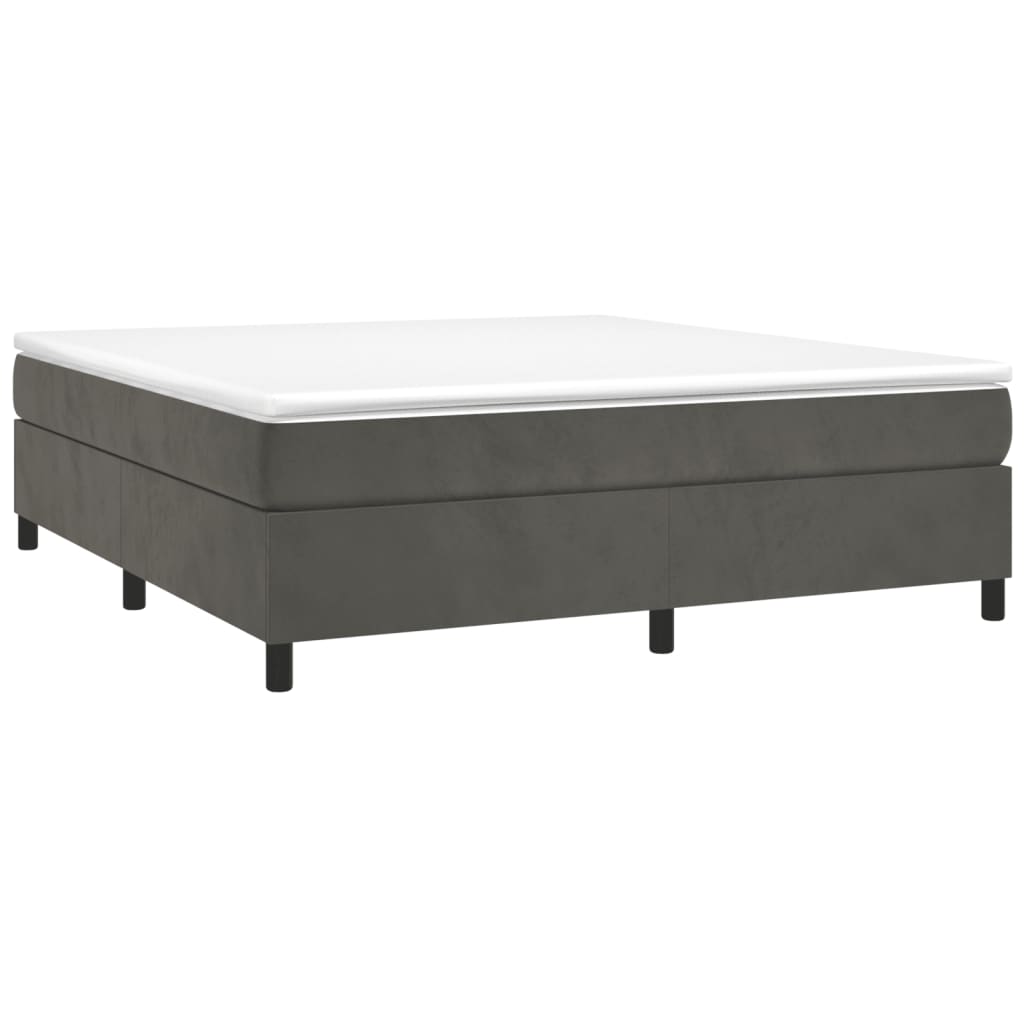 Boxspringbettgestell Dunkelgrau 180x200 cm Samt