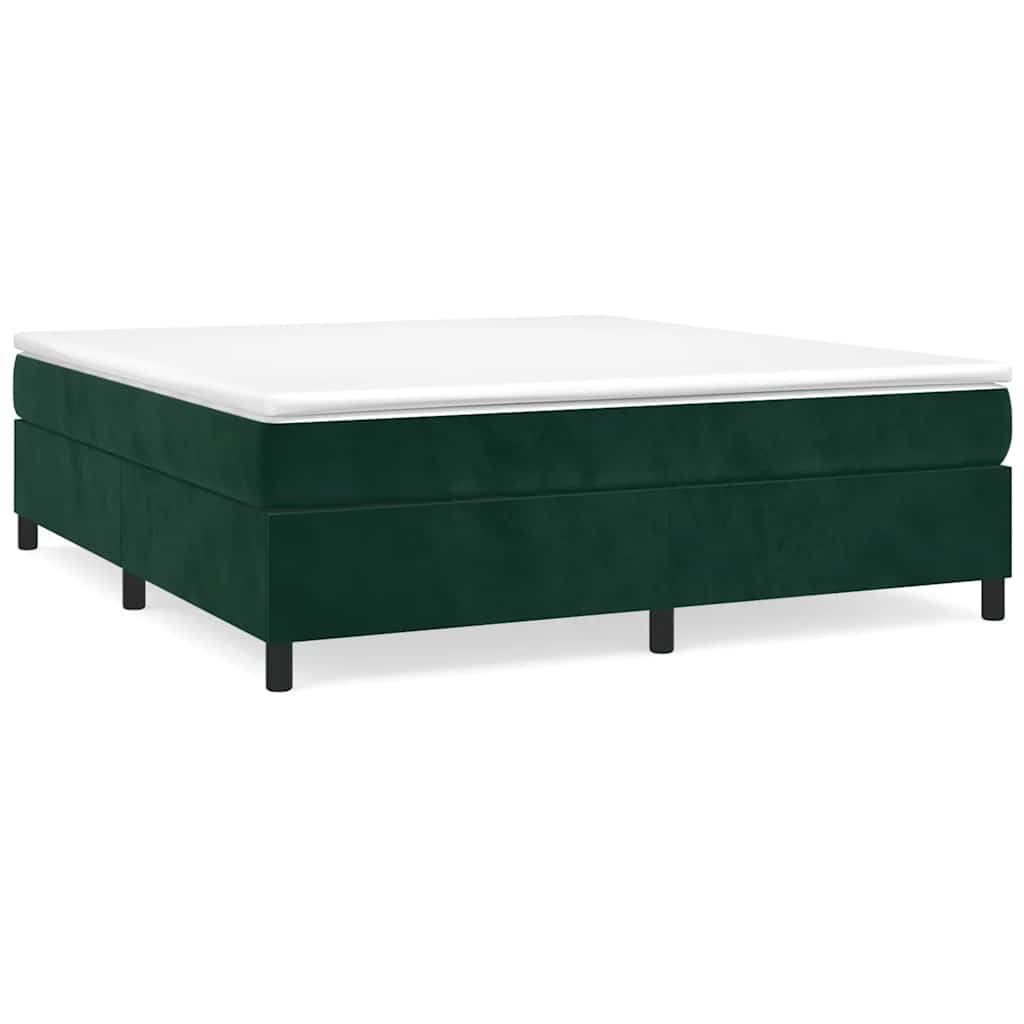 Boxspringbettgestell Dunkelgrün 180x200 cm Samt