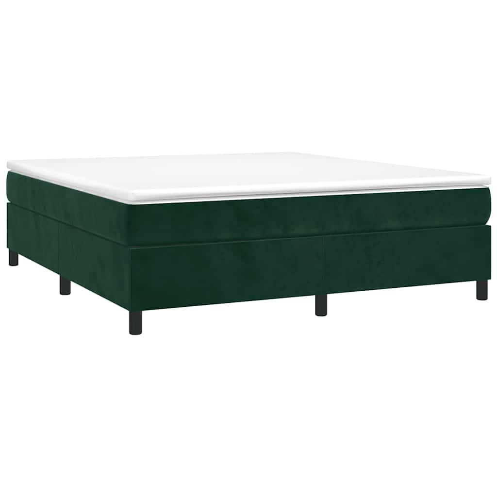 Boxspringbettgestell Dunkelgrün 180x200 cm Samt