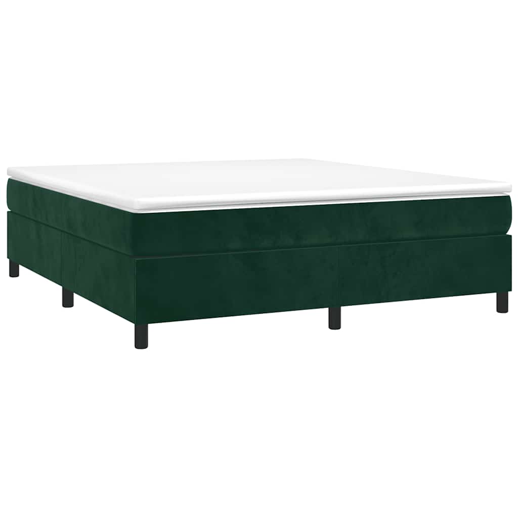 Boxspringbettgestell Dunkelgrün 180x200 cm Samt
