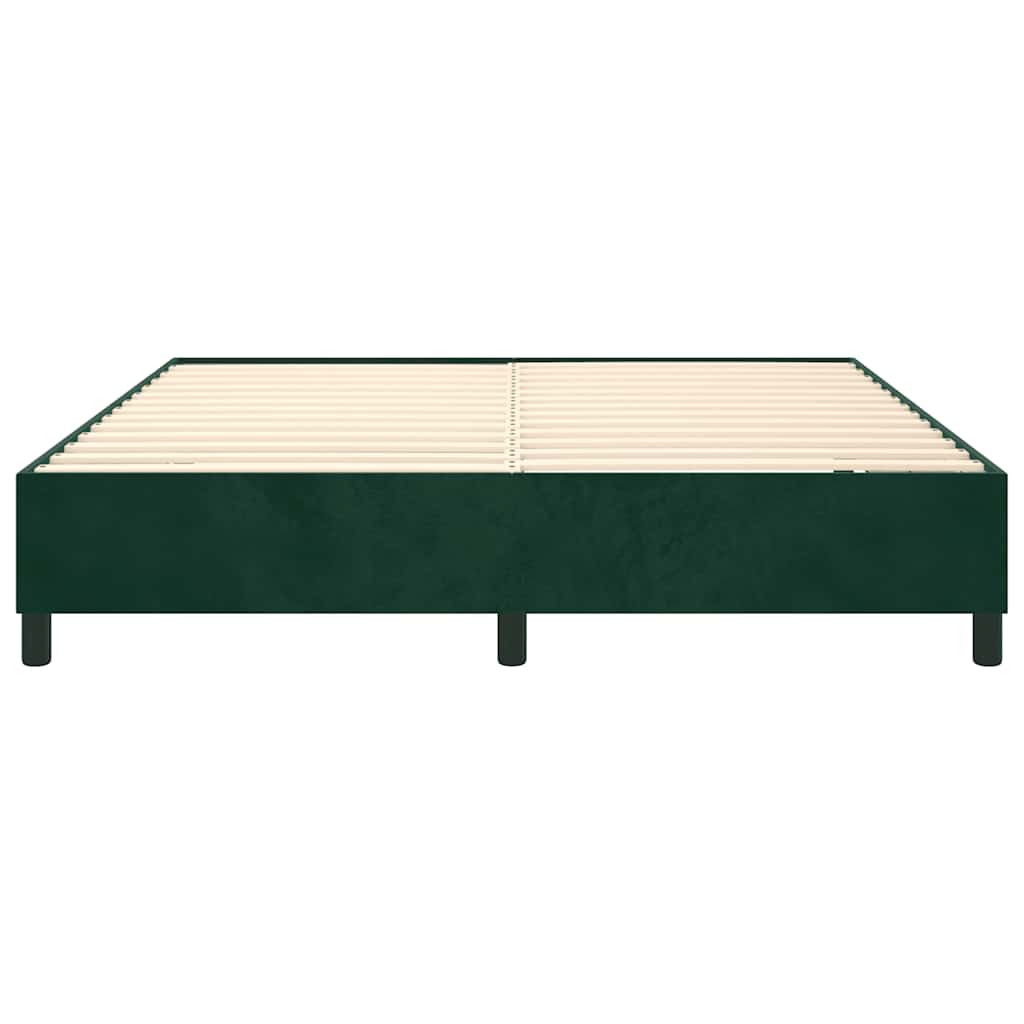 Boxspringbettgestell Dunkelgrün 180x200 cm Samt