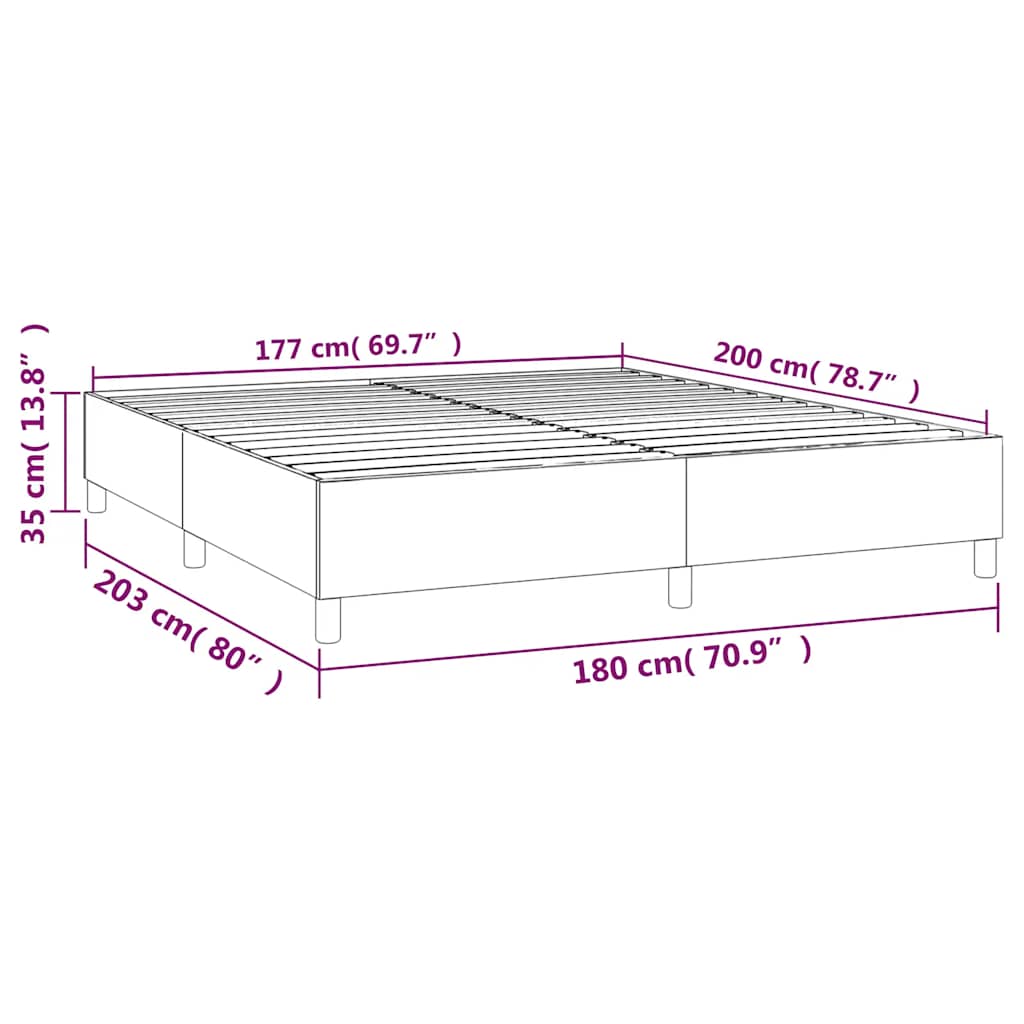 Boxspringbettgestell Dunkelgrün 180x200 cm Samt
