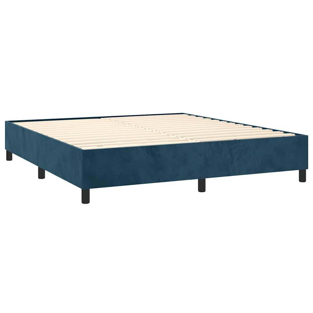 Boxspringbettgestell Dunkelblau 180x200 cm Samt