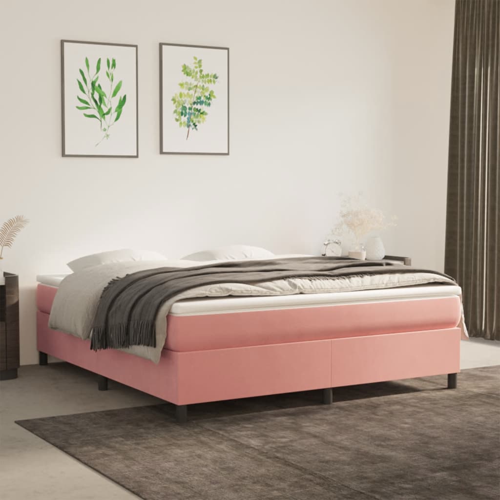 Boxspringbettgestell Rosa 180x200 cm Samt