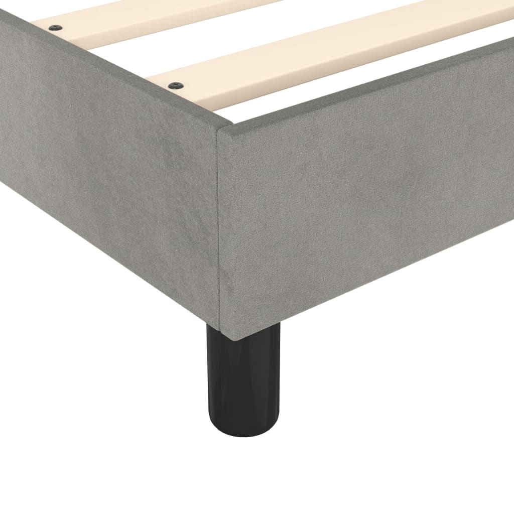 Boxspringbettgestell Hellgrau 200x200 cm Samt