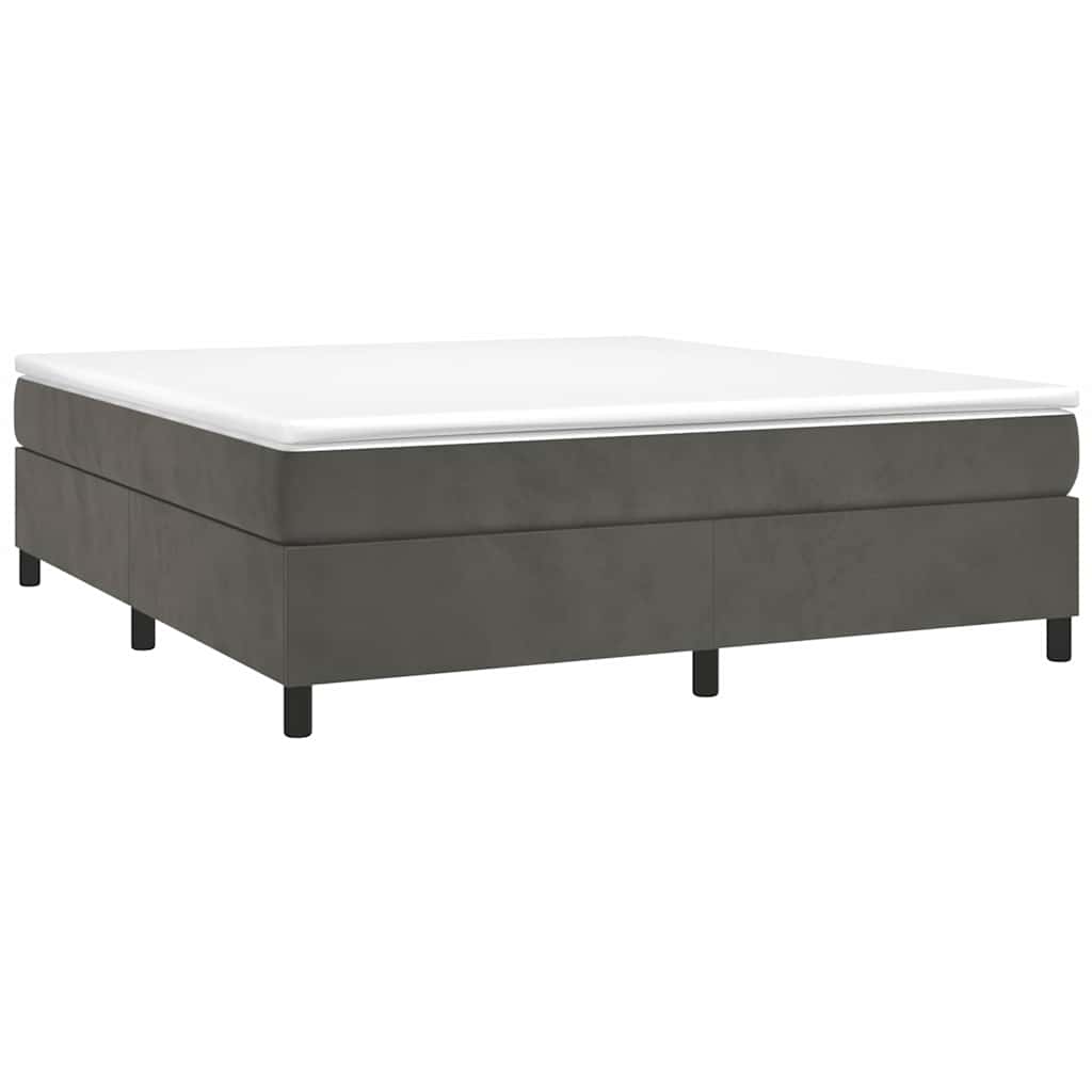 Boxspringbettgestell Dunkelgrau 200x200 cm Samt