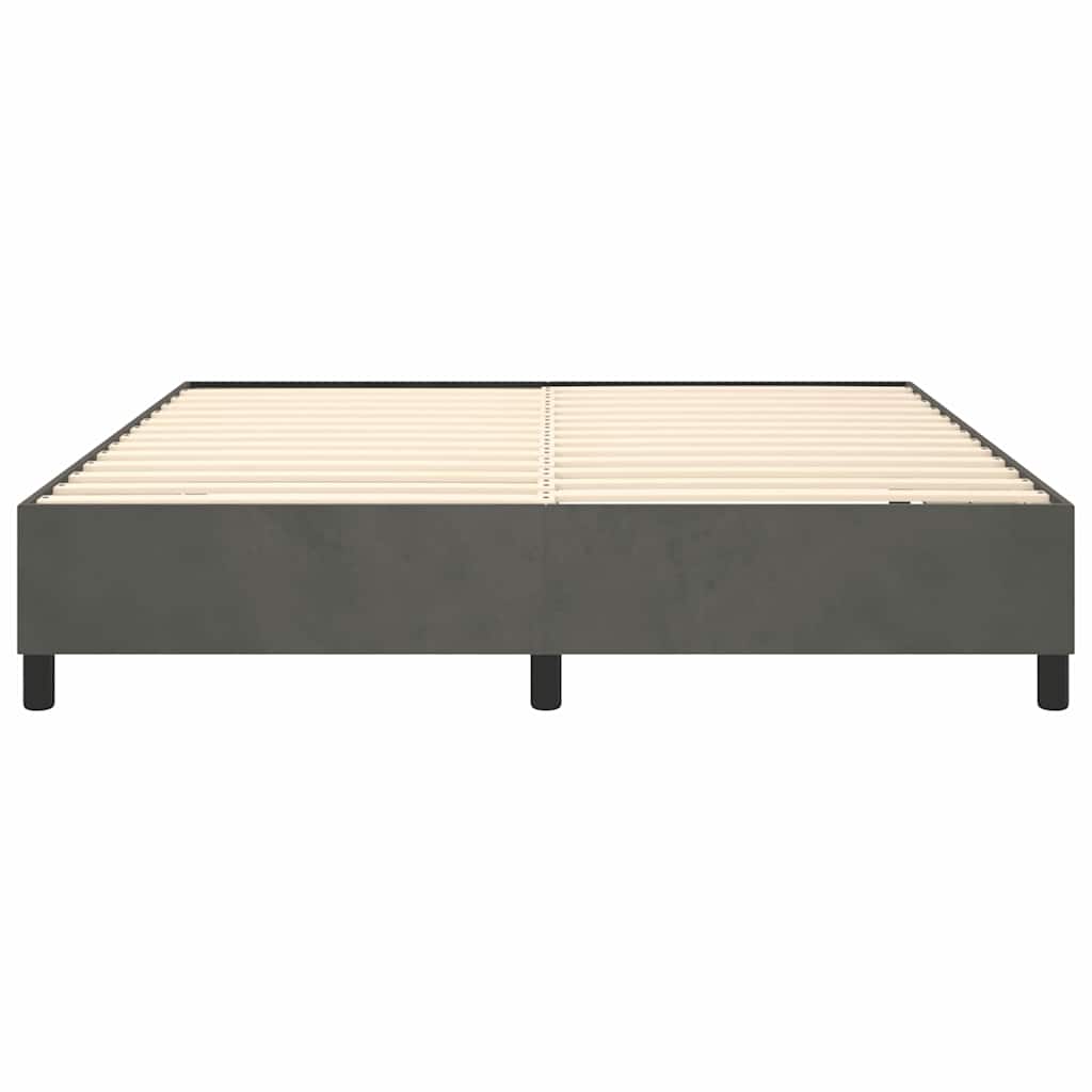 Boxspringbettgestell Dunkelgrau 200x200 cm Samt
