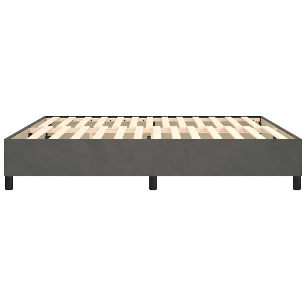 Boxspringbettgestell Dunkelgrau 200x200 cm Samt