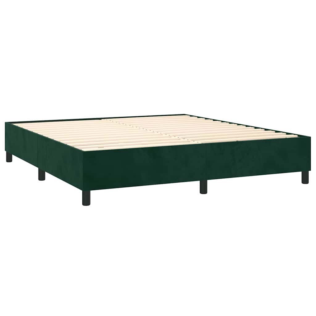 Boxspringbettgestell Dunkelgrün 200x200 cm Samt