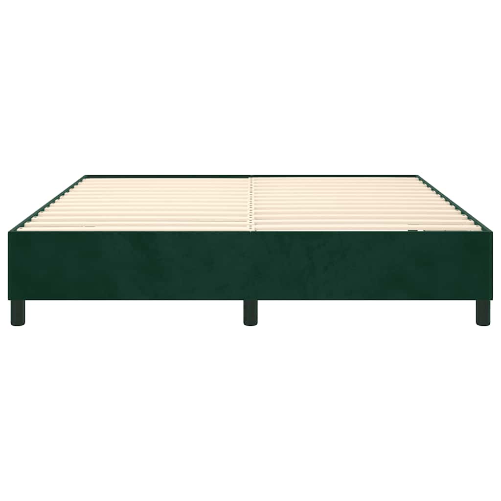 Boxspringbettgestell Dunkelgrün 200x200 cm Samt