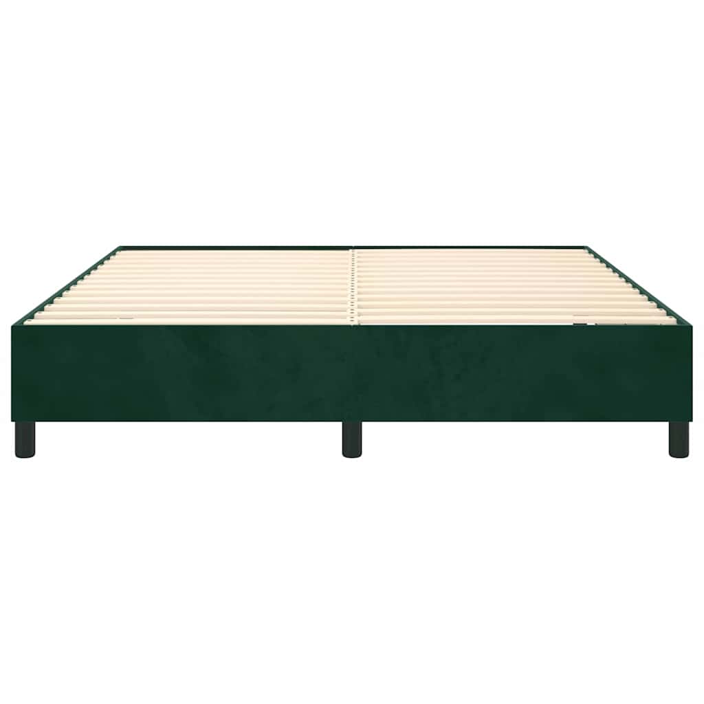 Boxspringbettgestell Dunkelgrün 200x200 cm Samt