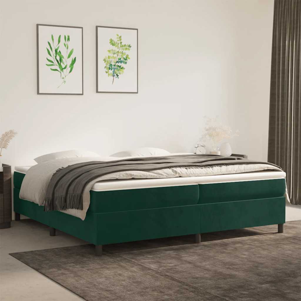 Boxspringbettgestell Dunkelgrün 200x200 cm Samt