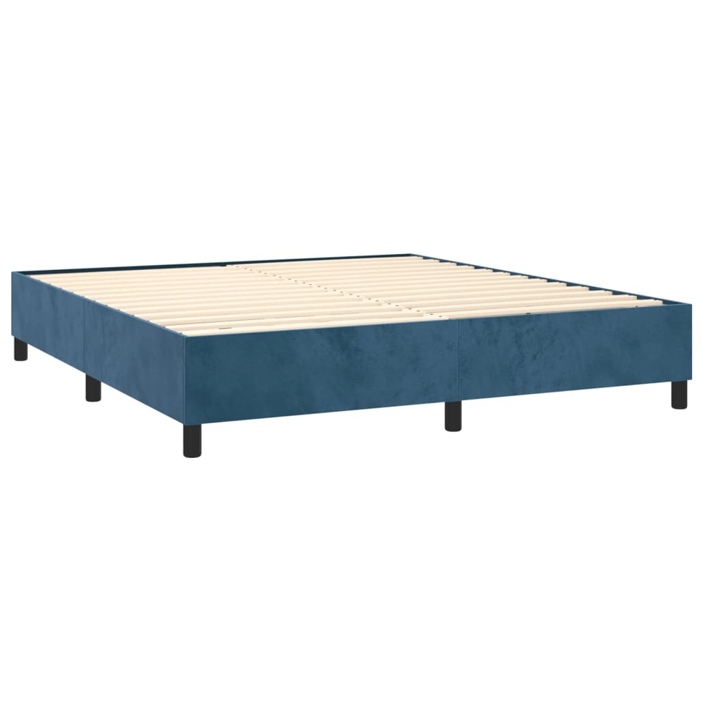 Boxspringbettgestell Dunkelblau 200x200 cm Samt