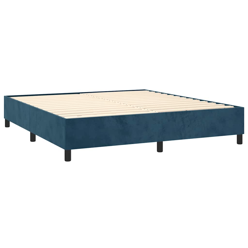 Boxspringbettgestell Dunkelblau 200x200 cm Samt