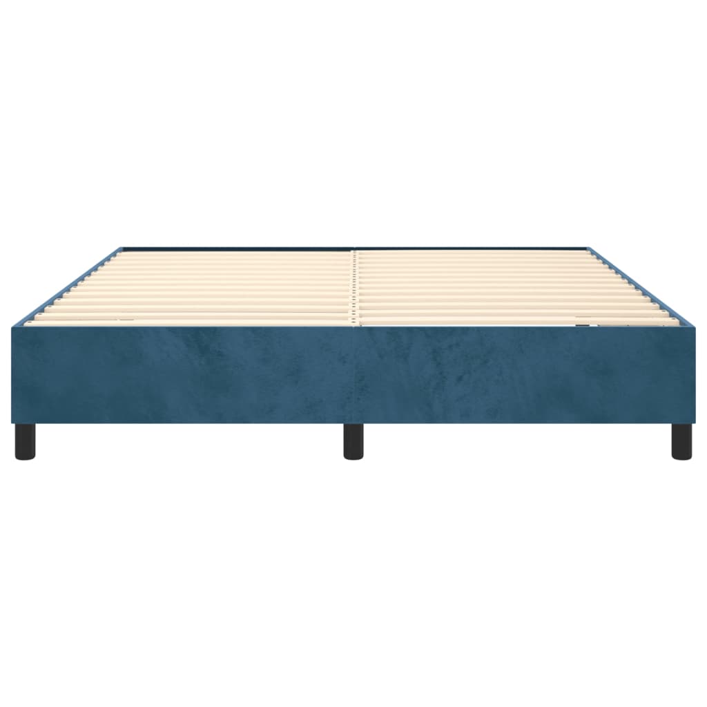 Boxspringbettgestell Dunkelblau 200x200 cm Samt