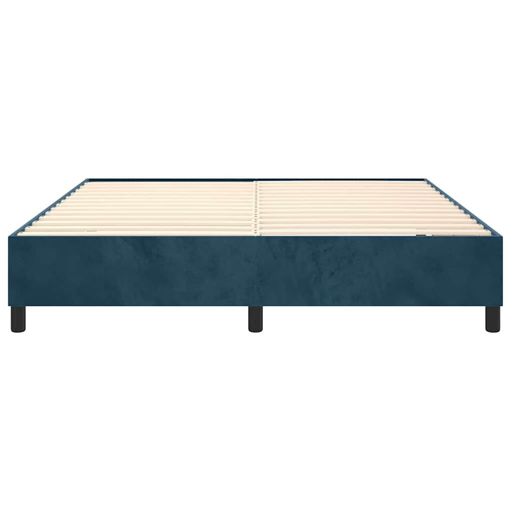 Boxspringbettgestell Dunkelblau 200x200 cm Samt