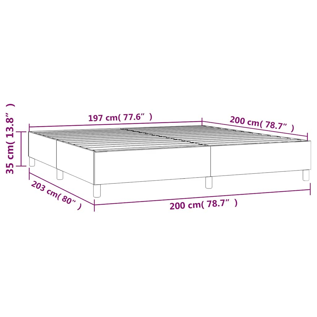 Boxspringbettgestell Dunkelblau 200x200 cm Samt