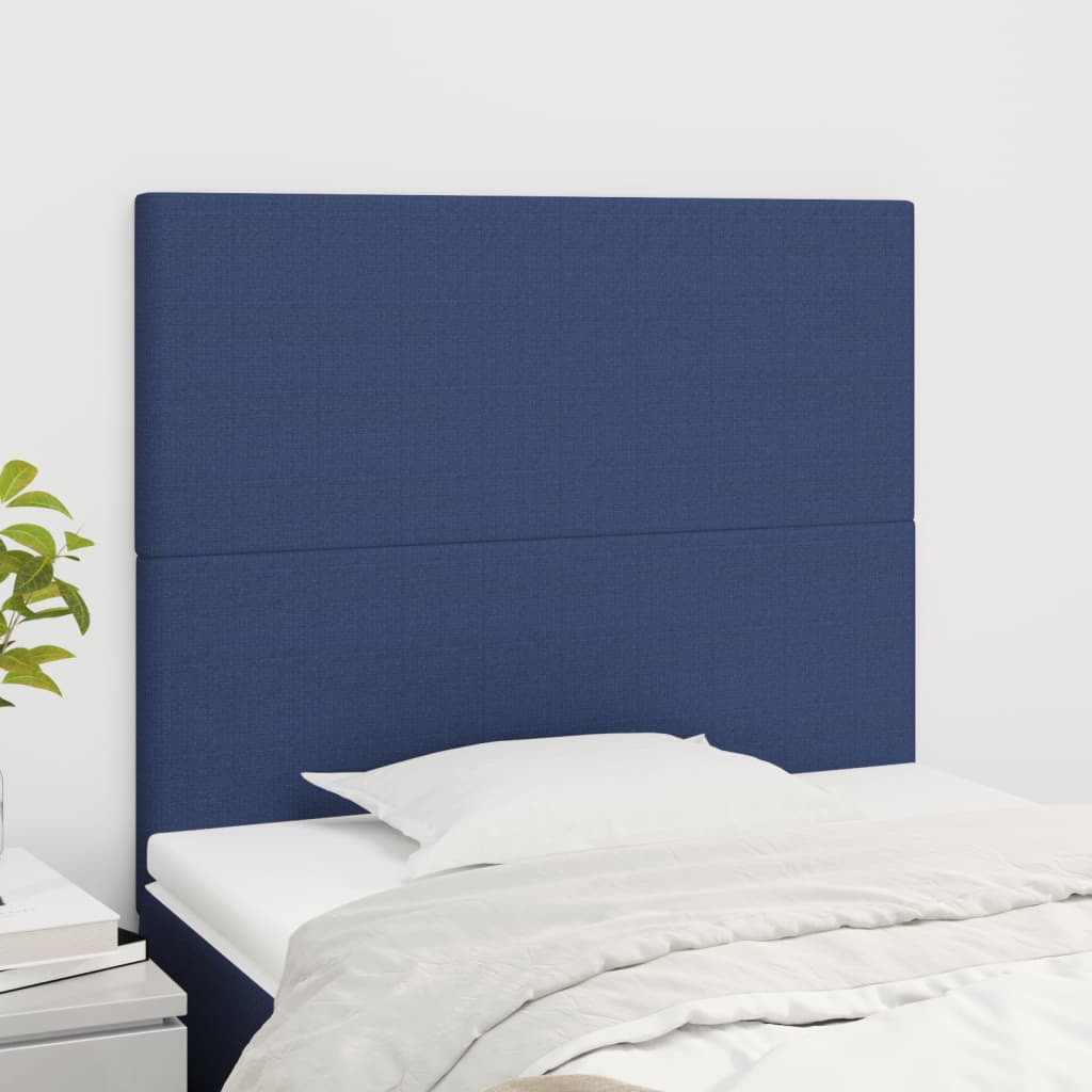 Kopfteil Blau 80x5x118/128 cm Stoff