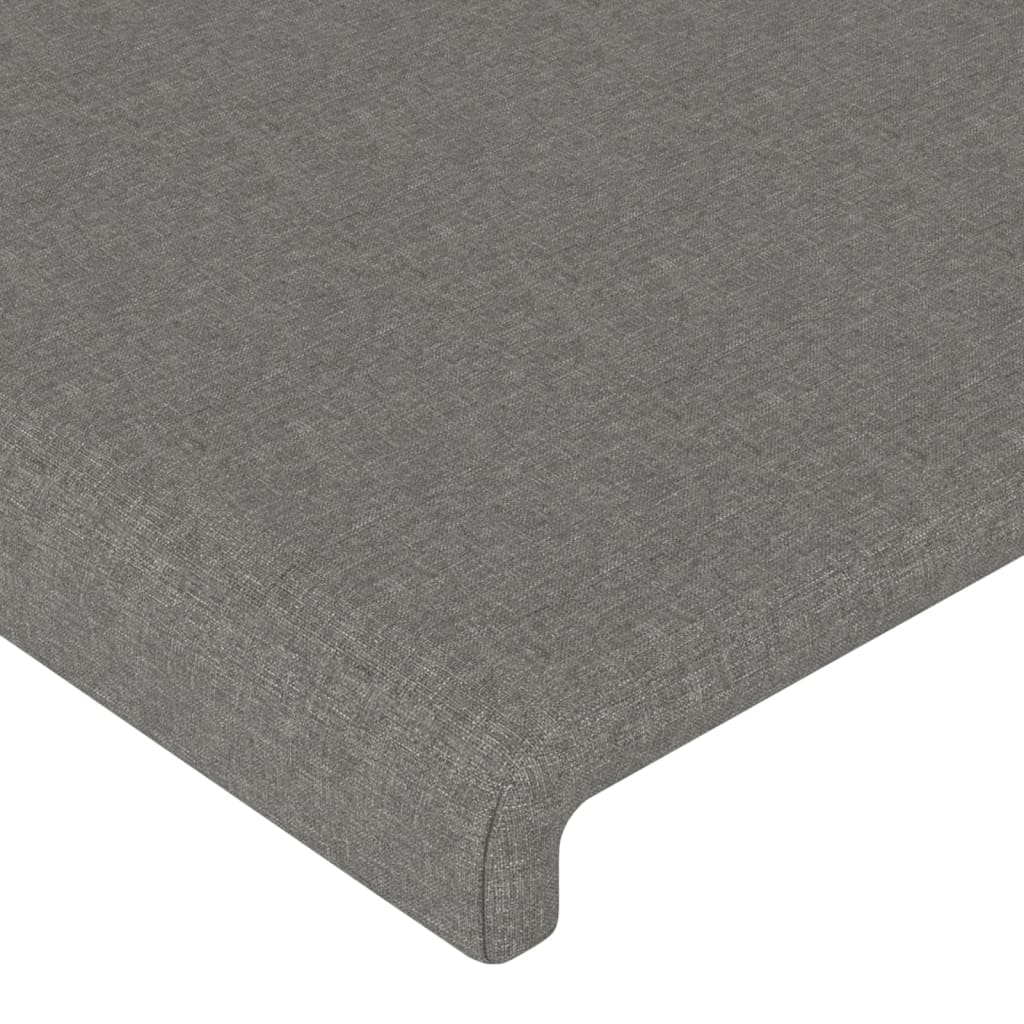 Kopfteil Dunkelgrau 90 x 5 x 118/128 cm Stoff