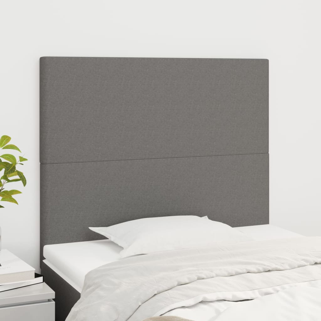 Kopfteil Dunkelgrau 90 x 5 x 118/128 cm Stoff