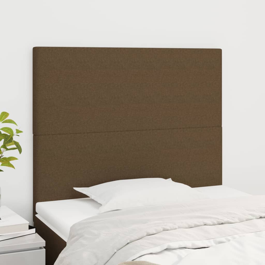 Kopfteil Dunkelbraun 90x5x118/128 cm Stoff