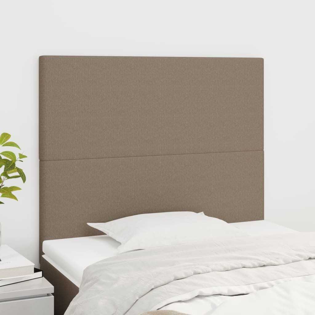 Kopfteil Taupe 90x5x118/128 cm Stoff
