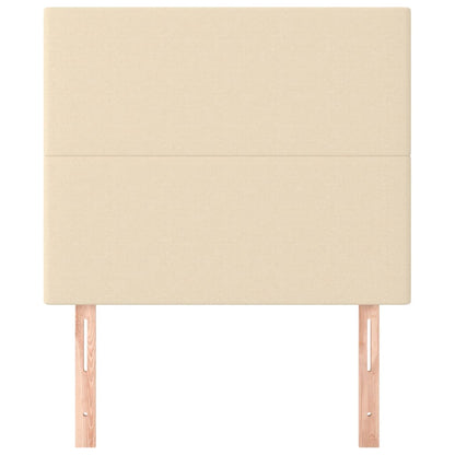 Kopfteil Creme 90x5x118/128 cm Stoff