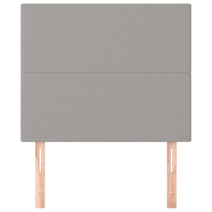 Kopfteil Hellgrau 100 x 5 x 118/128 cm Stoff