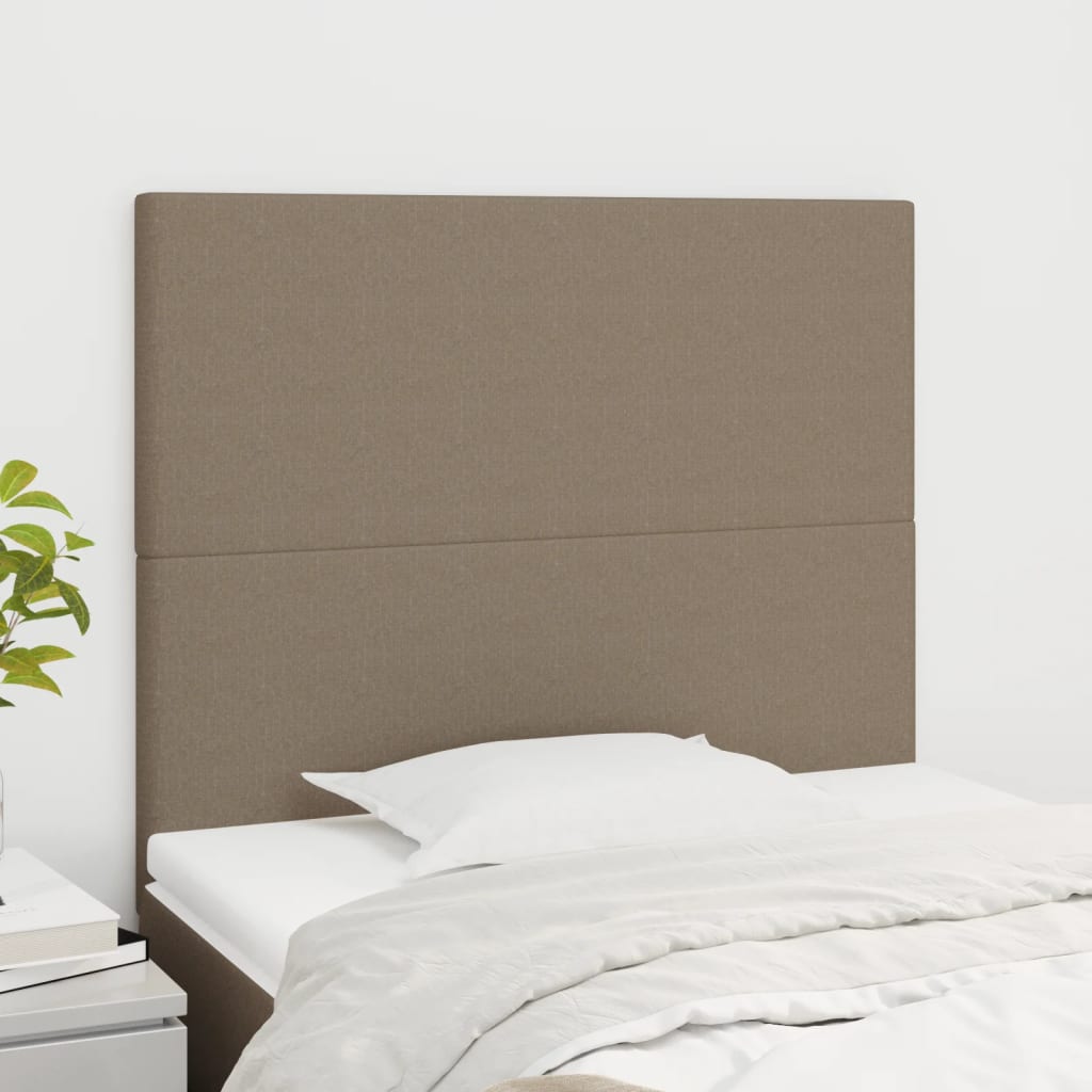 Kopfteil Taupe 100x5x118/128 cm Stoff