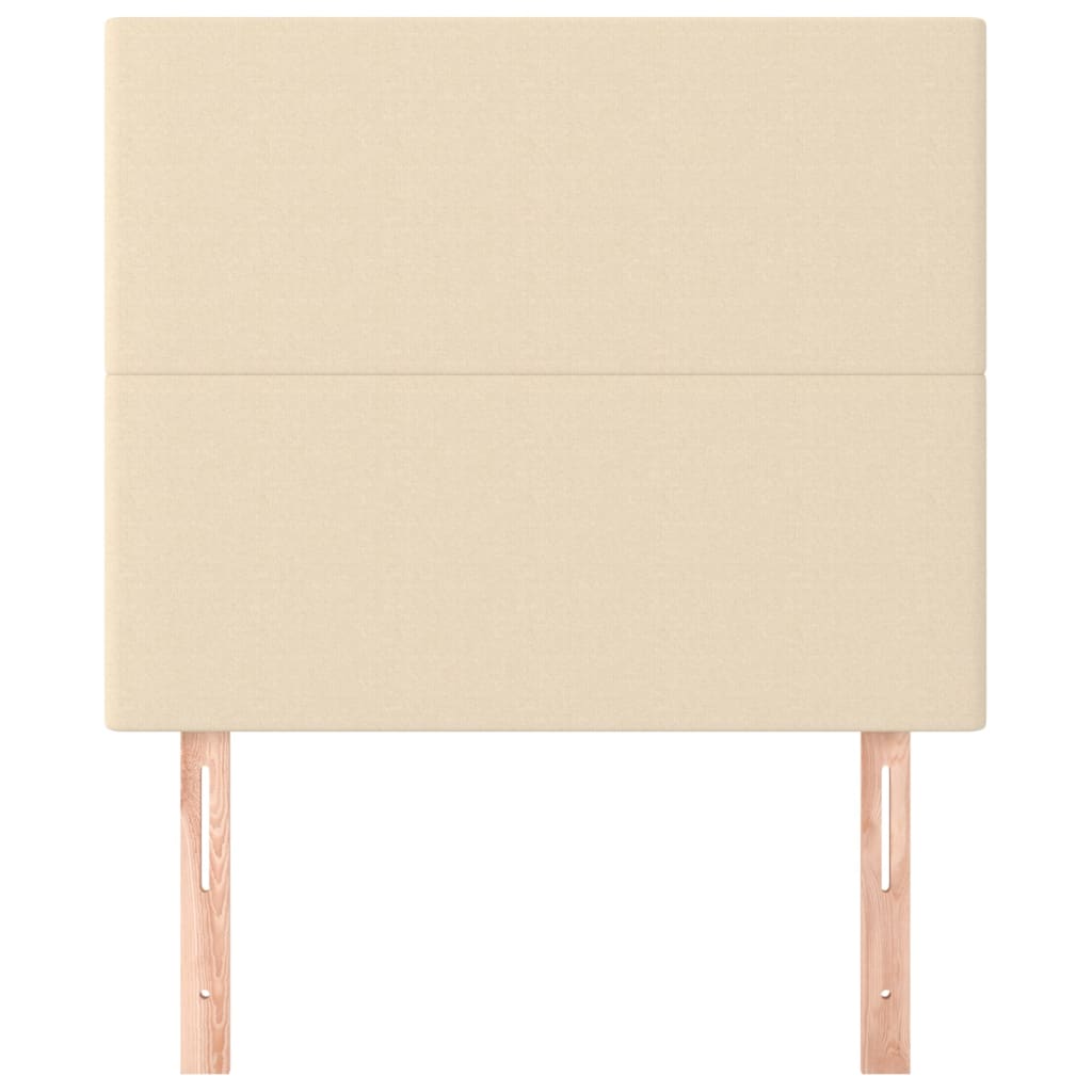 Kopfteil Creme 100x5x118/128 cm Stoff