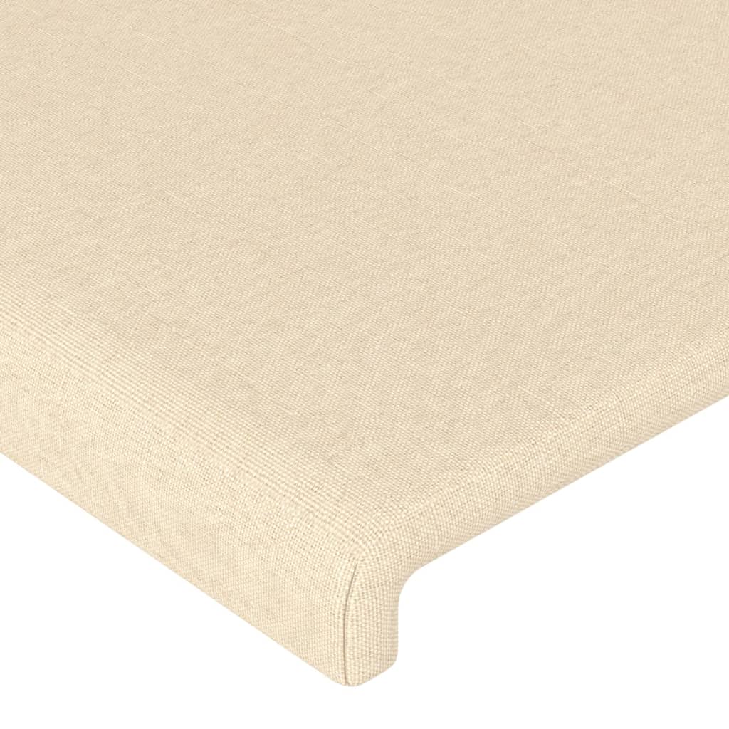 Kopfteil Creme 100x5x118/128 cm Stoff