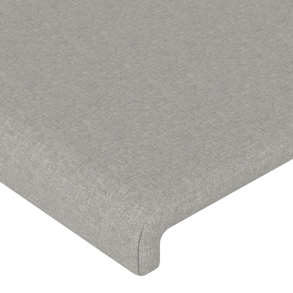 Kopfteil Hellgrau 144x5x118/128 cm Stoff