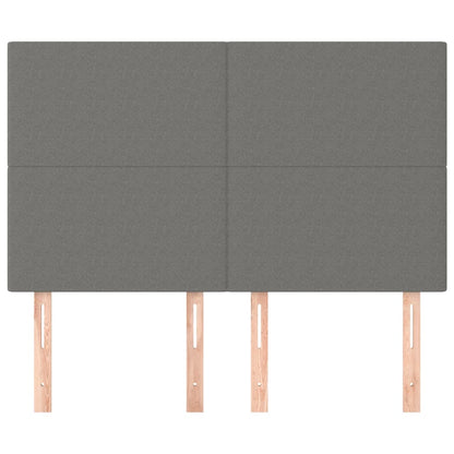 Kopfteil Dunkelgrau 144 x 5 x 118/128 cm Stoff