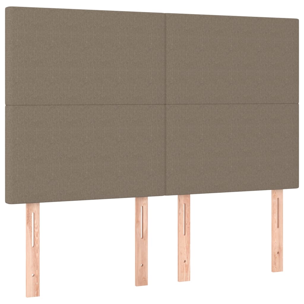 Kopfteil Taupe 144x5x118/128 cm Stoff