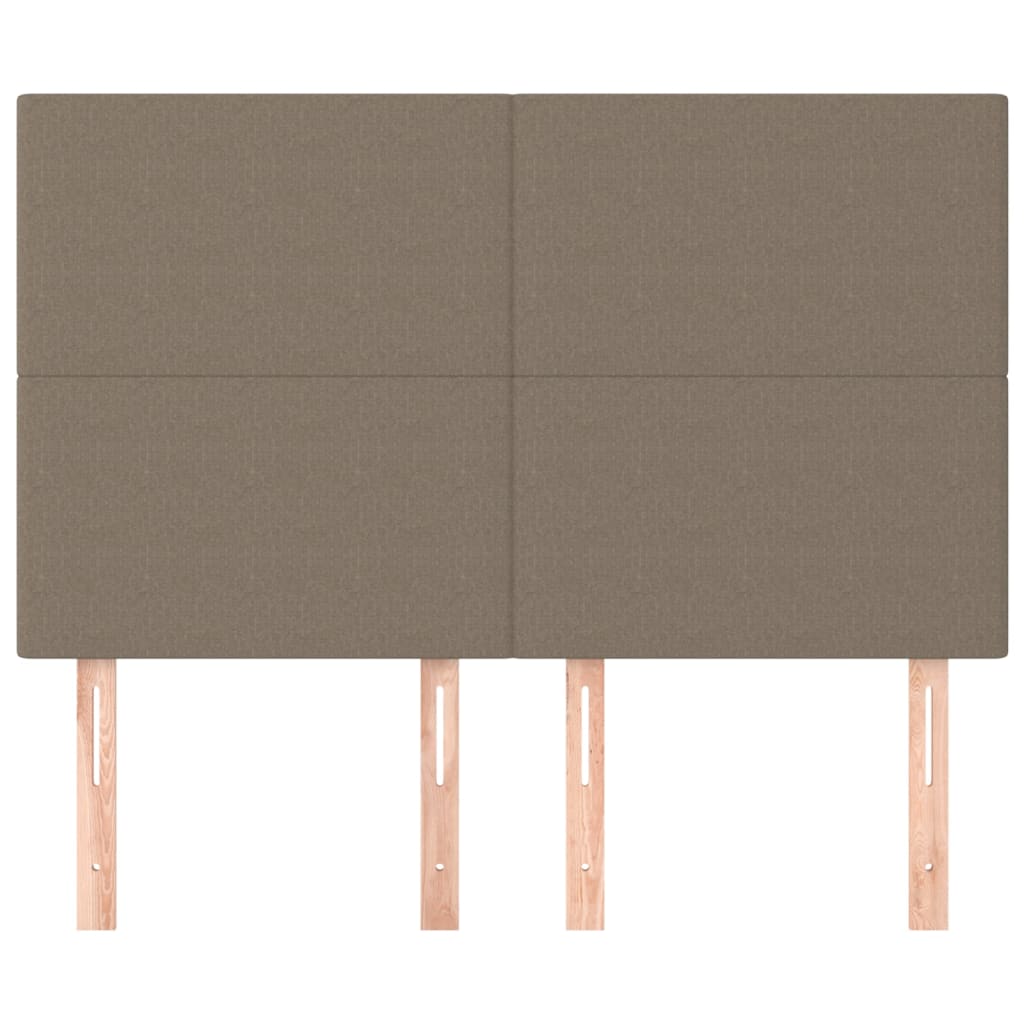 Kopfteil Taupe 144x5x118/128 cm Stoff