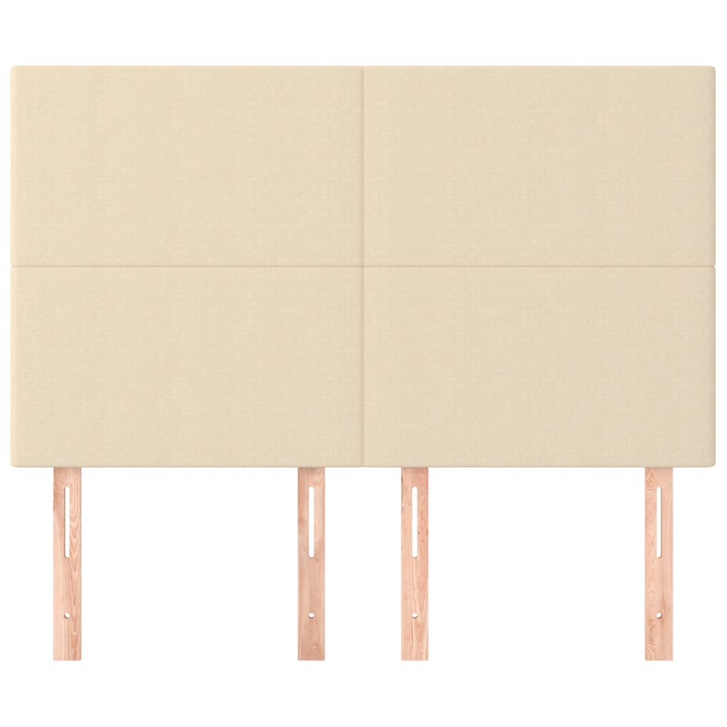 Kopfteil Creme 144x5x118/128 cm Stoff