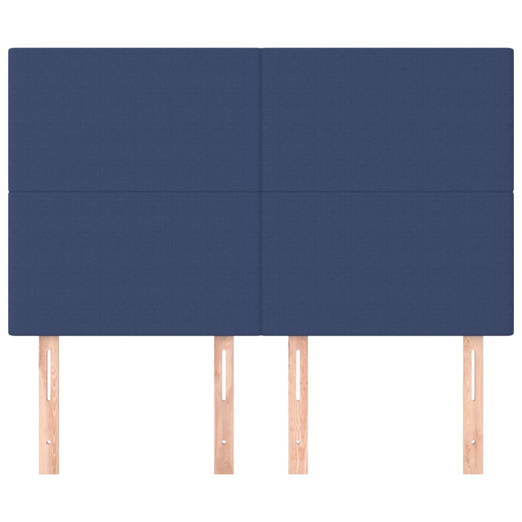 Kopfteil Blau 144x5x118/128 cm Stoff