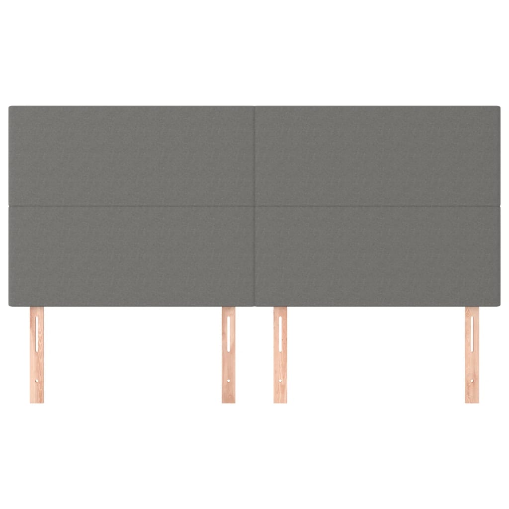 Kopfteil Dunkelgrau 160 x 5 x 118/128 cm Stoff